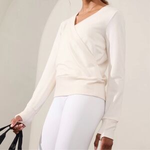 Athleta Recharge Wrap Sweatshirt - Ivory